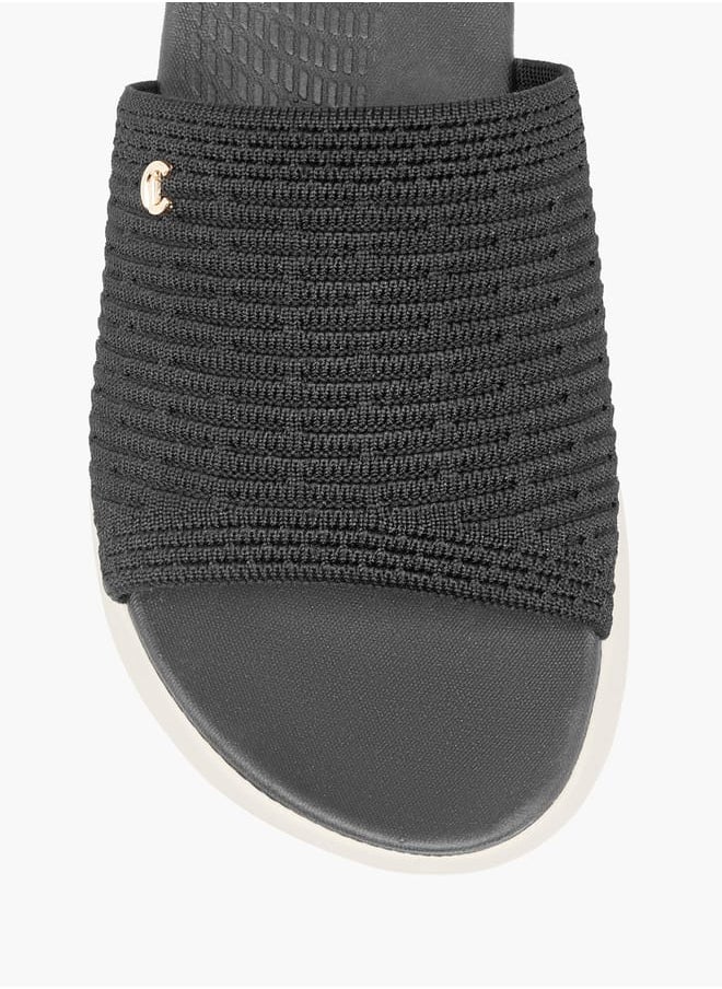 Le Confort - Womens Textured Slide Sandals With Slip-On Closure - Image 1