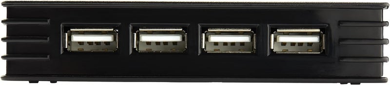 StarTechcom 4 Port Compact Black USB 20 Hub  Buspowered or with Included Power Adapter  Portable MacPC laptop hub TAA ST4202USB - Image 3