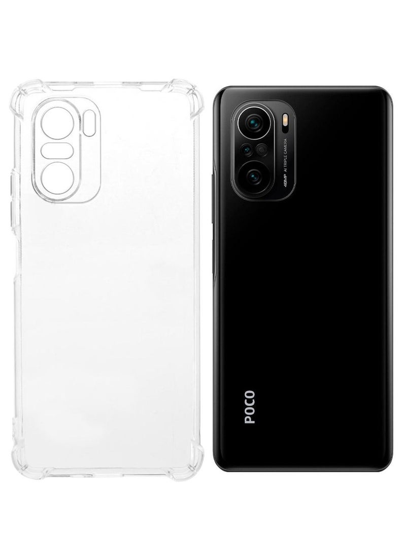 CATANES Xiaomi Poco F3 Case Cover Clear Protective TPU Four Corners Cover Transparent Soft Case - Image 1