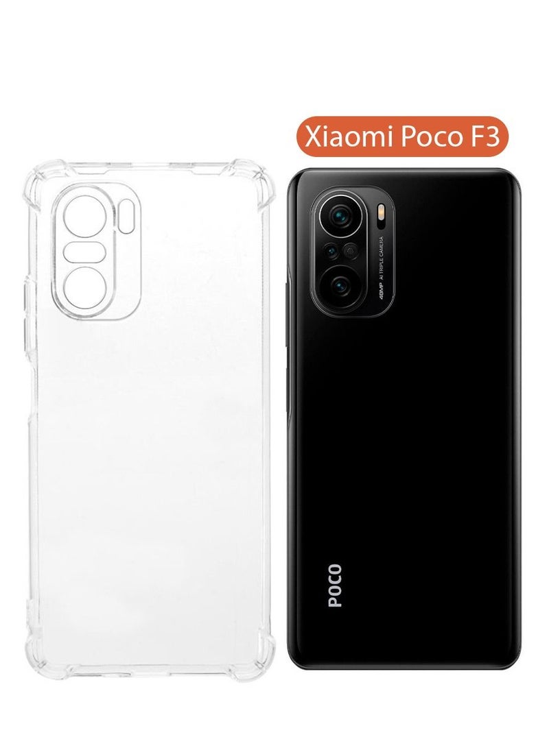 CATANES Xiaomi Poco F3 Case Cover Clear Protective TPU Four Corners Cover Transparent Soft Case - Image 4