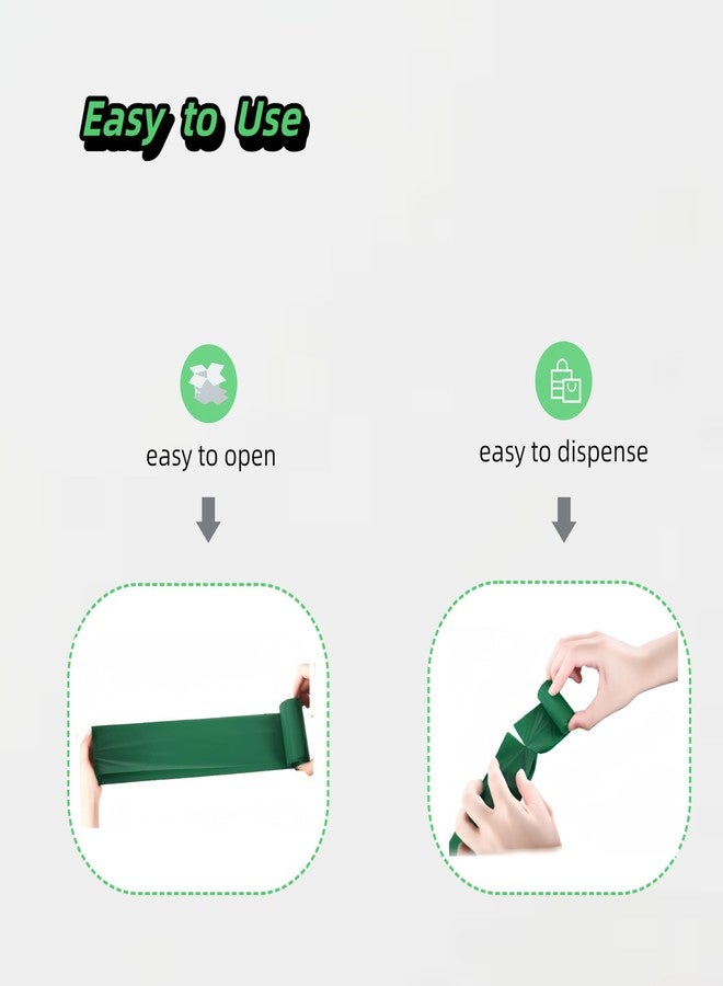 أكياس فضلات الكلاب الخضراء من كويزا، أكياس فضلات سميكة للغاية ومقاومة للتسرب للكلاب والقطط (أخضر (3 لفات)) - Image 4