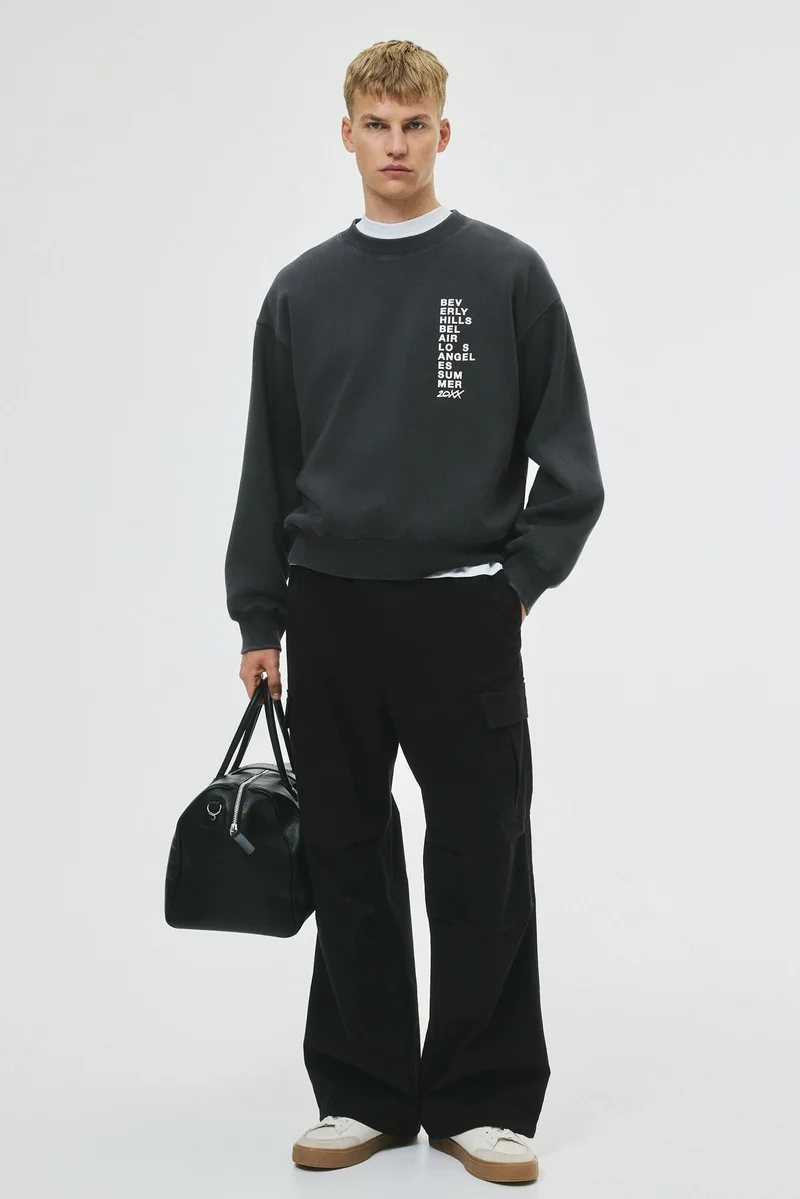 H&M Loose Fit Printed sweatshirt