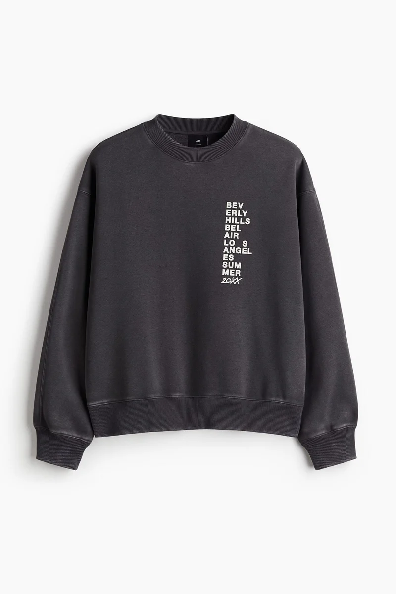 H&M  Loose Fit Printed sweatshirt for Men | Best Price UAE