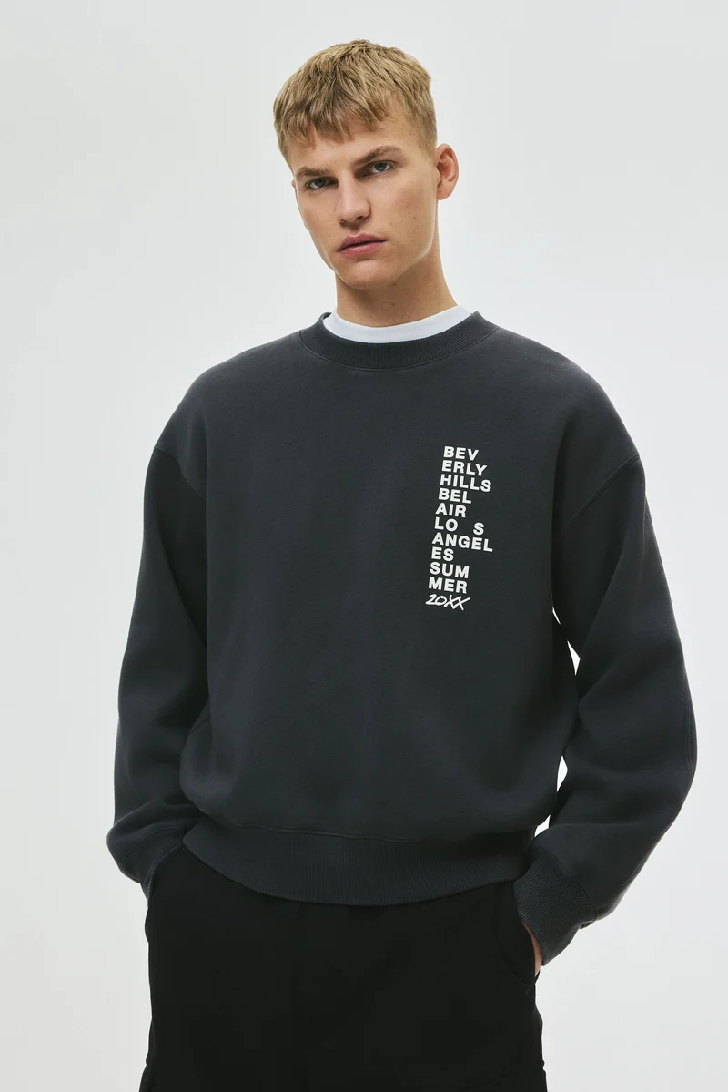 H&M Loose Fit Printed sweatshirt