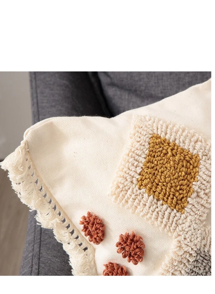 Y&D New Design Boho Style Tufted Geometric Pattern Cushion Cover With Tassels Home Decor Super Soft Woven Tufted Pillow Cases 45*45cm  - Image 3
