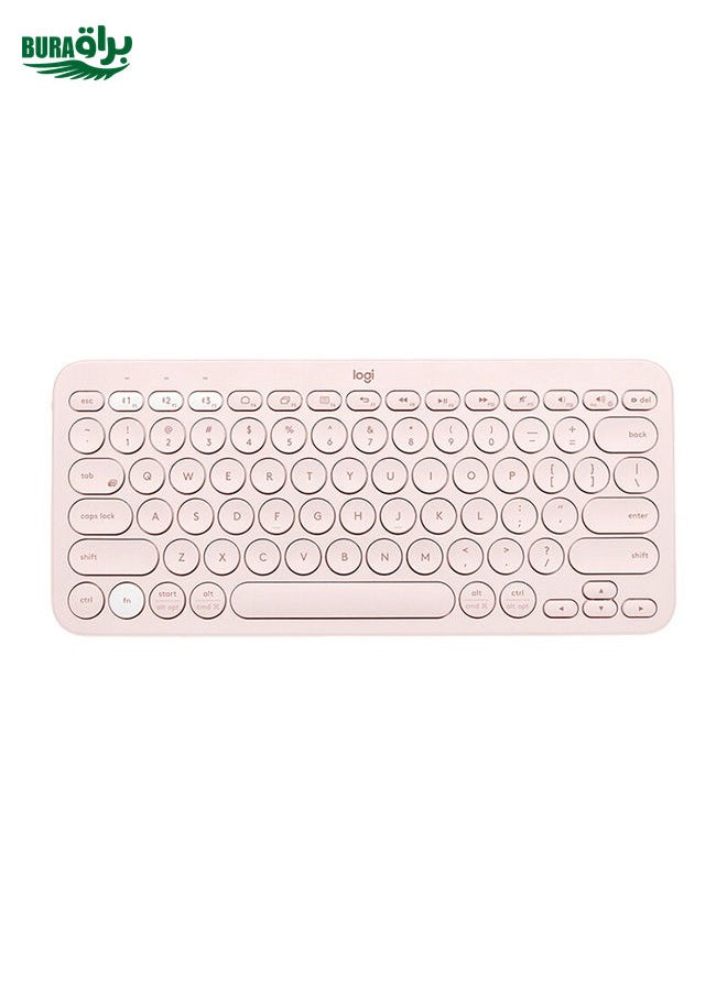 BURAQ - Logitech K380 Portable Multi-Device Wireless Bluetooth Keyboard (Pink) - Image 1