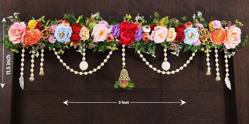 Generic Vvisba Craft Beautiful Flower Toran Handmade Door HangingBandarwalToran for Door 37inch  - Image 2