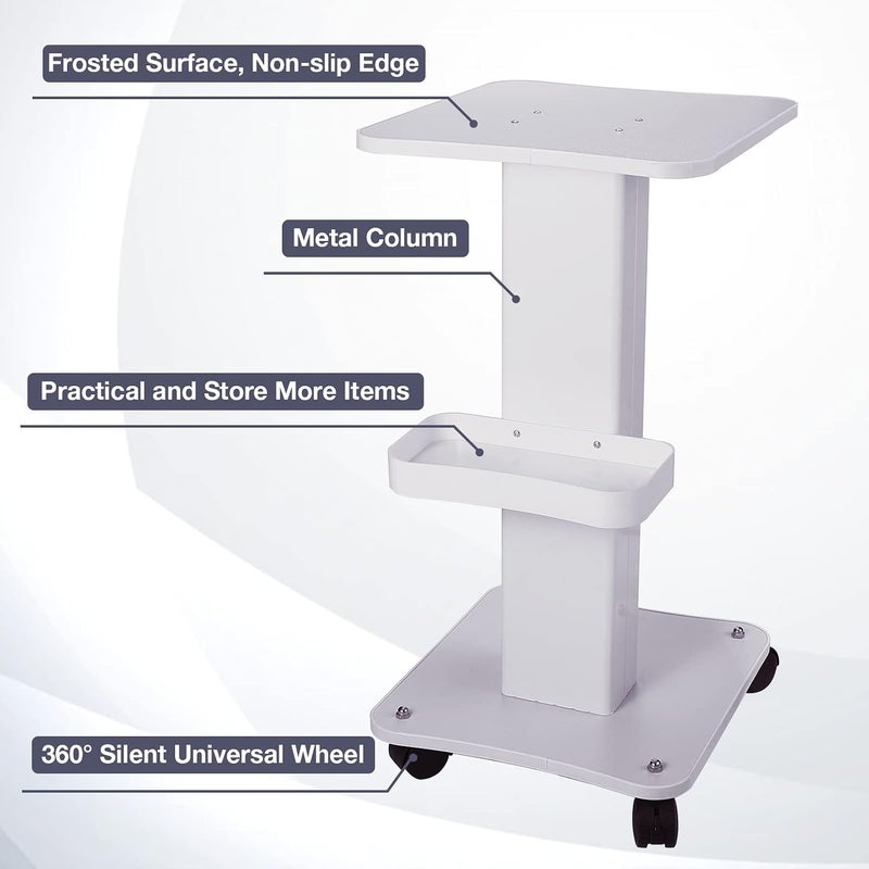Esthetician Trolley Cart with Wheels, Aluminum Salon Spa Beauty Machine Trolley Stand, Load 135Lbs, 3 Tier Beauty Rolling Cart Esthetician Machine Mobile Cart for Beauty Instrument Storage - Image 3