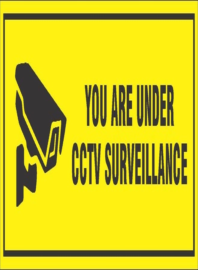 NS INVENTIVENESS - PVC Sticker Sign Board You Are Under CCTV Surveillance Sign Board 12 Inch X 4 Inch - (Rectangle, 12 inch X 4 inch) - Image 1