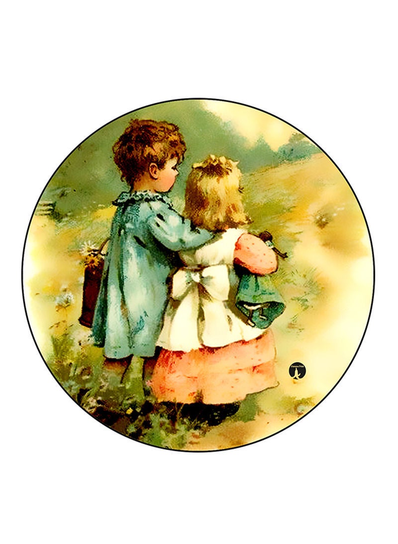 RKN Vintage Art Printed Large Pin Multicolour - Image 2