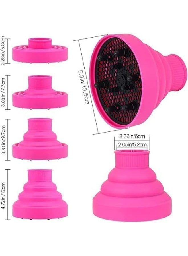 Universal Hair Dryer Diffuser, Silicone Foldable Attachment, 4-5cm Diameter, Portable Curly Hair Diffuser - Image 3