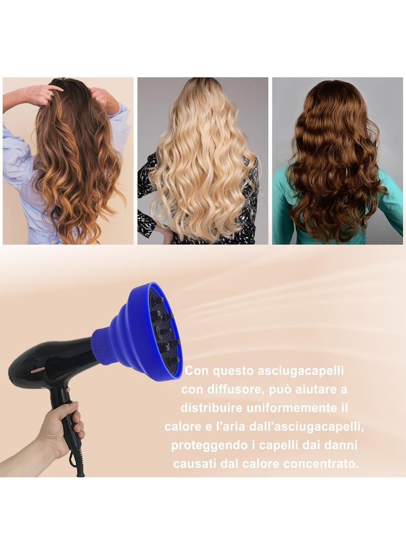 Universal Hair Dryer Diffuser, Silicone Foldable Attachment, 4-5cm Diameter, Portable Curly Hair Diffuser - Image 2