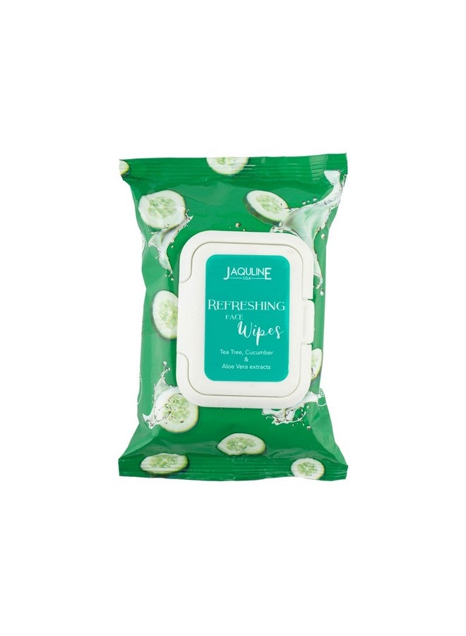 جاكلين يو أس أيه مناديل منعشة للوجه - غنية بخلاصة شجرة الشاي والخيار والصبار، 30 قطعة - Image 1