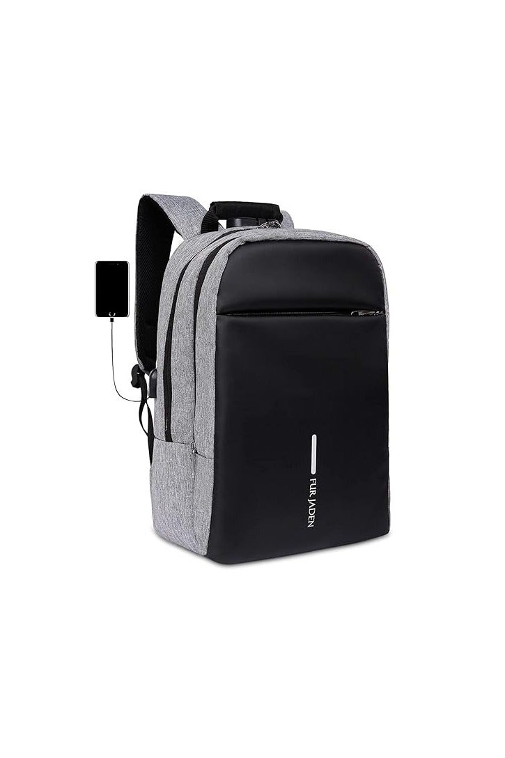 FUR JADEN Anti Theft Number Lock Backpack Bag with 15.6 Inch Laptop Compartment, USB Charging Port & Organizer Pocket for Men Women Boys Girls - Image 1