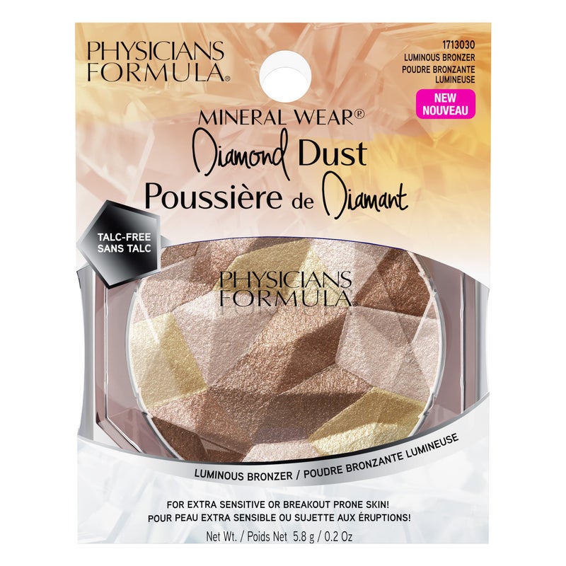 Physicians Formula Mineral Wear Diamond Dust, Vitamin E Mineral Weightless Powder and Serum Hybrid, Warm Radiant Finish, Vegan, Talc-Free, Cruelty-Free - Luminous Bronzer - Image 4