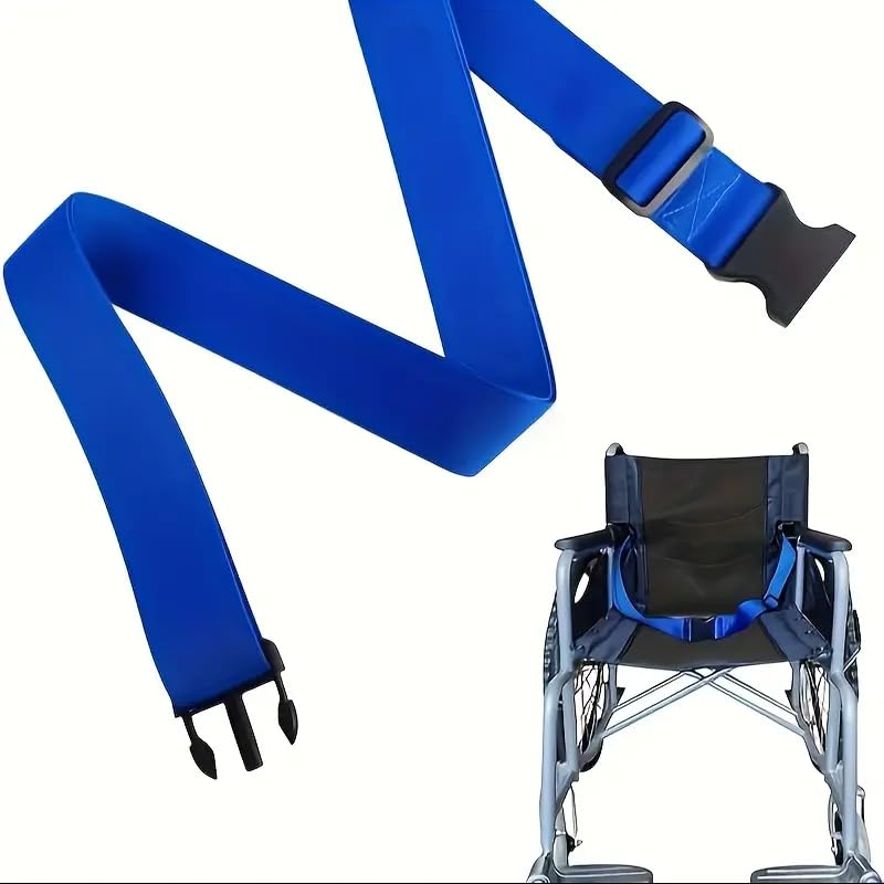 BASRI Wheelchair Safety Strap Seat Belt - Anti-Slip, Anti-Fall, Extra Long Size 100cm to 200cm Adjustable Length, Quick Released Buckle, Suitable for all People 1 Pack - Image 1