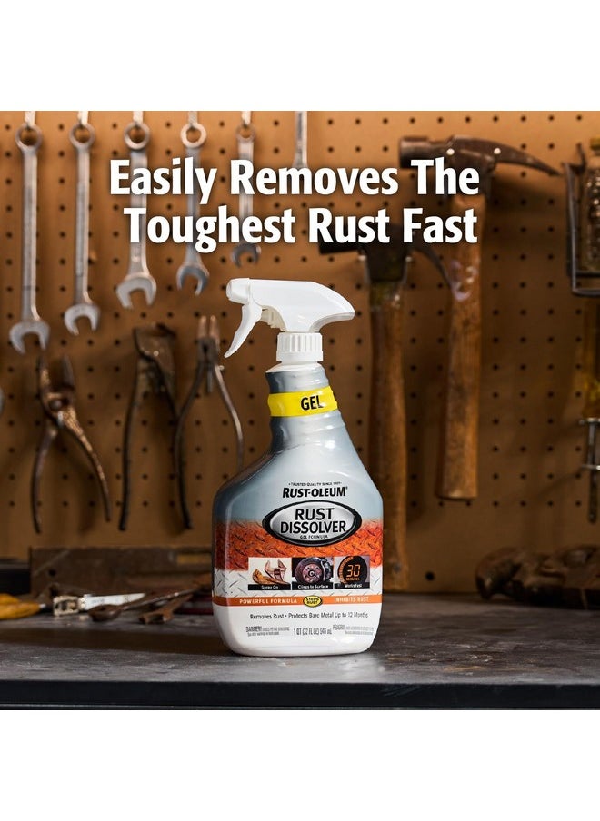 RUST-OLEUM Rust-Oleum Rust Dissolver Trigger Spray Gel | Heavy-Duty Corrosion Remover for Metal Tools, Cars, Bikes, Grills, Bolts, Firearms & More | 32 oz  - Image 1