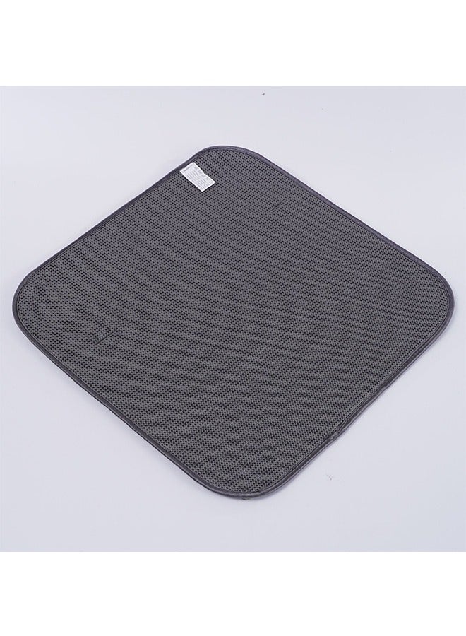 Rack and Microfiber Dish Drying Mat Space Saving Lightweight Design Folds Up for Easy Storage Mini Charcoal  - Image 4
