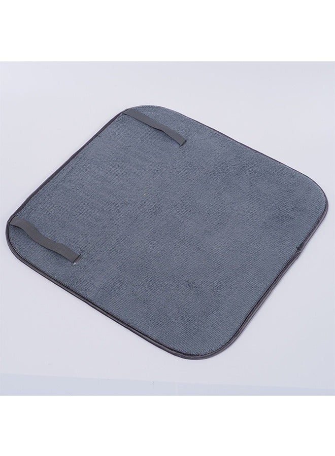 Rack and Microfiber Dish Drying Mat Space Saving Lightweight Design Folds Up for Easy Storage Mini Charcoal  - Image 3
