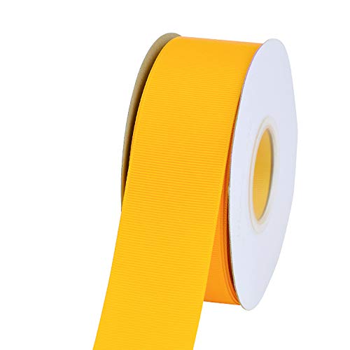 Ribest 1 1/2 inch Maize Yellow Grosgrain Ribbon 25 Yards Per Roll for Crafts Bow Maker Wreaths Gift Wrapping Hair Accessories Wedding - Image 2