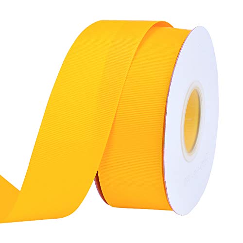 Ribest 1 1/2 inch Maize Yellow Grosgrain Ribbon 25 Yards Per Roll for Crafts Bow Maker Wreaths Gift Wrapping Hair Accessories Wedding - Image 1