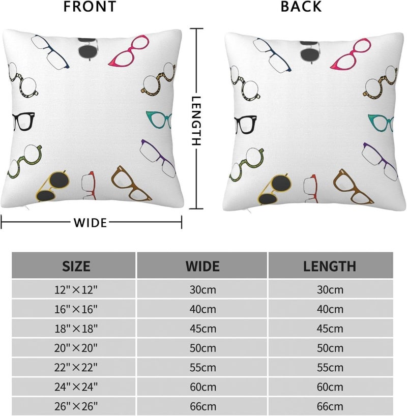 Eyeglasses Pillow Covers16 X16 Super Soft Plush Pillowcases for Home Decor​ - Image 2