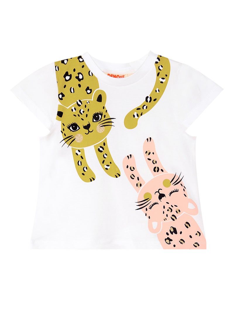 Denokids Funny Cats Girl Crop Top&Shorts Set - Image 5