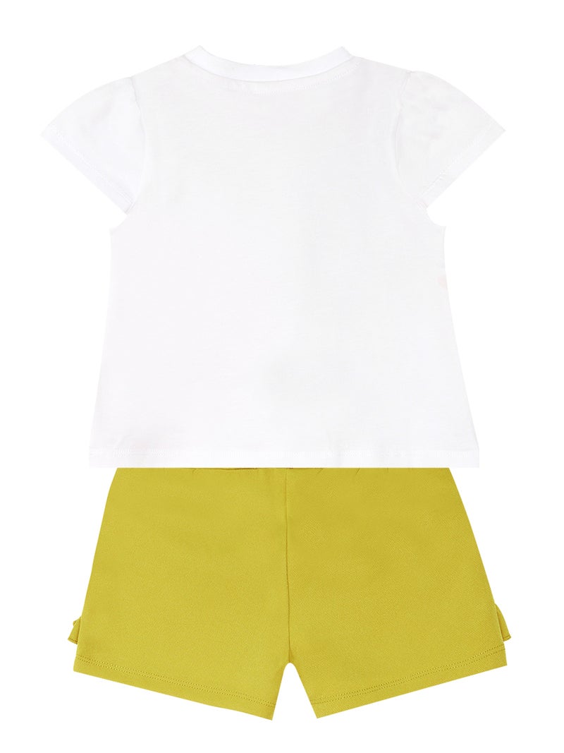 Denokids Funny Cats Girl Crop Top&Shorts Set - Image 4