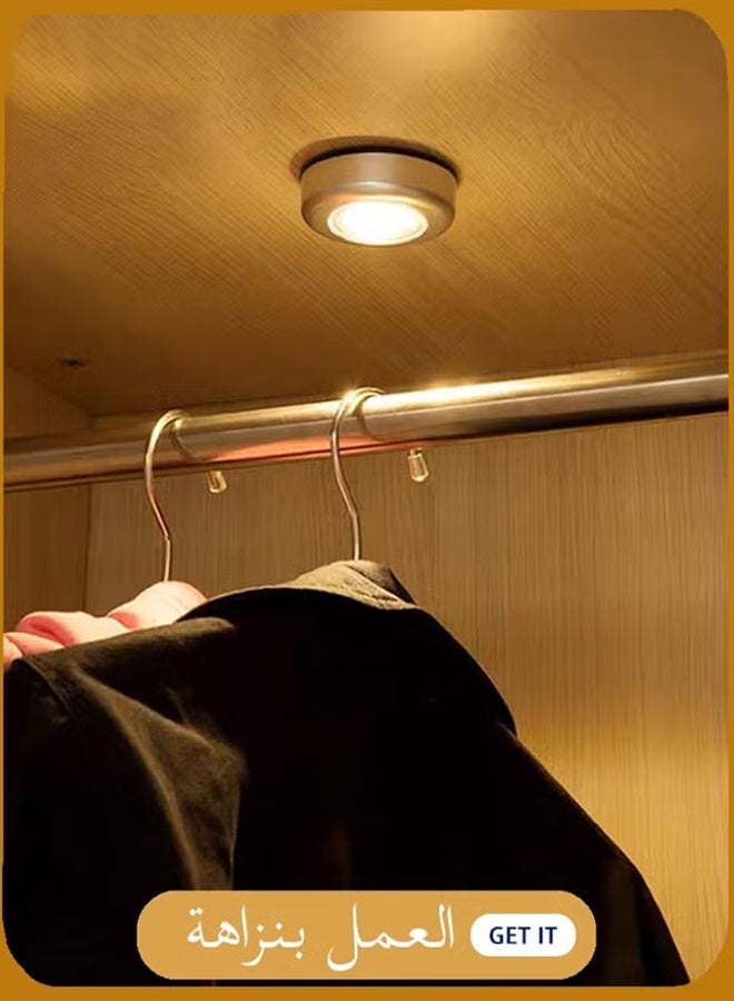 2 Packs Motion Sensor Light, Cordless Battery, Powered LED Night Lights for Hallway Bathroom Bedroom Kitchen, Closet Lights Stair Puck Lighting(Warm White) - Image 1