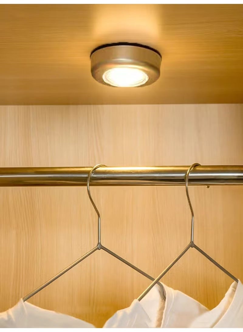 2 Packs Motion Sensor Light, Cordless Battery, Powered LED Night Lights for Hallway Bathroom Bedroom Kitchen, Closet Lights Stair Puck Lighting(Warm White) - Image 3