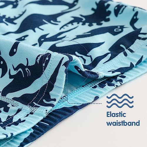 Tphon Boys Boxer Briefs, Toddler Kids Soft Cotton Underwear 4/5 Pairs Little Big Boy Dinosaur Shark Shorts Set(7-8T) - Image 2