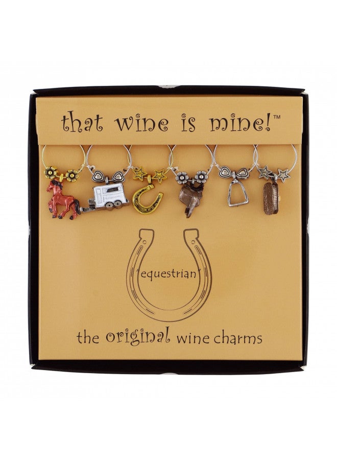 Wine Things علامات كؤوس النبيذ 6 قطع - سحر كؤوس النبيذ - بطاقات كؤوس النبيذ لكؤوس الساق - حفلة تذوق النبيذ، سحر النبيذ (فروسية) - Image 1