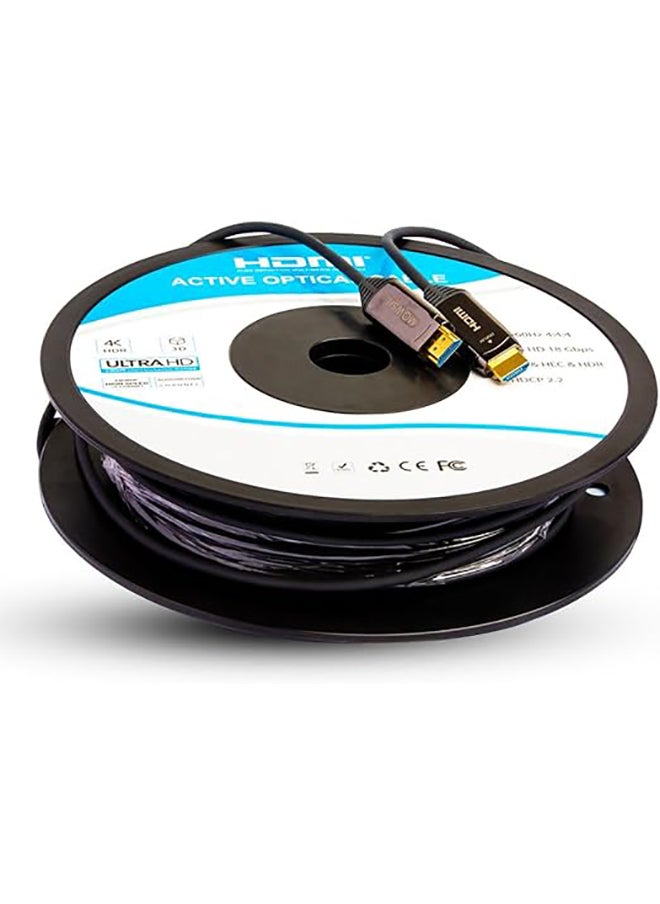 MOWSIL كابل AOC-Fiber HDMI 4K 60Hz 2.0 من Active Optical بطول 10 أمتار، دقة UHD 4K@60Hz، عرض نطاق ترددي يصل إلى 18 جيجابت في الثانية  - Image 1