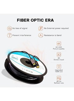 MOWSIL Active Optical AOC-Fiber HDMI 4K 60Hz 2.0 Cable 10Mtr, Supported Resolution UHD 4K@60Hz Bandwidth upto 18 Gbps  - Image 4