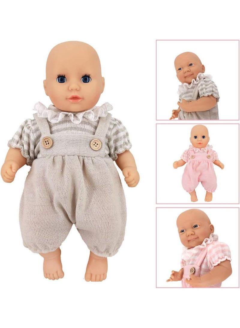 DC-BEAUTIFUL 6 Set Clothes Gift for Infant, Girl Baby, 14 Inch -18 Inch Includes Doll Outfits Dress Hat Socks, Total 14 Pcs Onesies Clothes Pajamas Costumes - Image 4