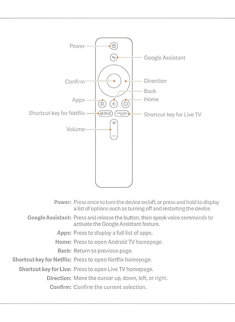 Remote Control – Bluetooth Voice Command Remote for Mi Box, Compatible with Mi Android Smart TV, 4K Ultra HD, Mi Stick, with Netflix & Prime Video Buttons  - Image 2