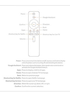 Generic جهاز تحكم عن بعد لجهاز MI Box Voice Command Bluetooth Remote متوافق مع أجهزة التلفزيون الذكية MI Android بدقة 4k Ultra HD Mi Stick مع أزرار Netflix وPrime  - Image 3