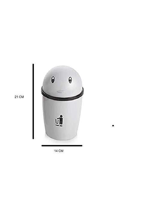 Veer VEER Plastic Dustbin Trash Can with Sliding Lid for Home Office Kitchen Car Dustbins Bedroom Dustbin Pack of 3 21X14X14cm  - Image 3