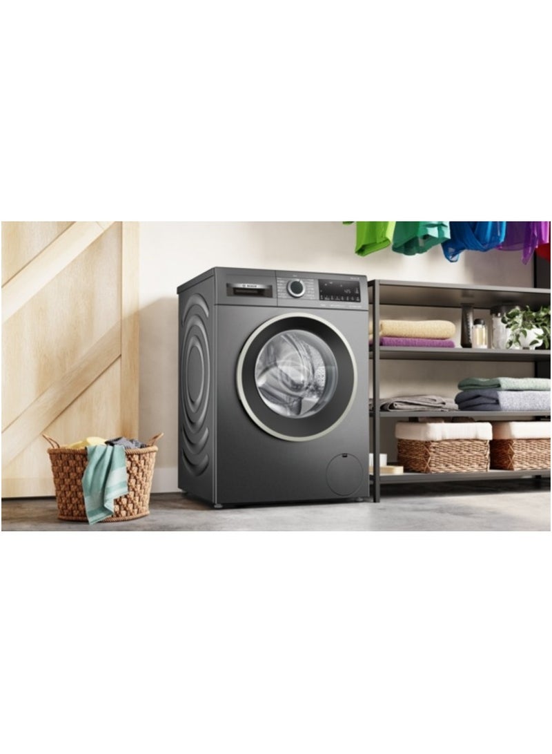 BOSCH Series 4 Washing Machine, Frontloader Fullsize 9 kg 1400 RPM 9 kg WGA244ZREG Dark Grey - Image 2