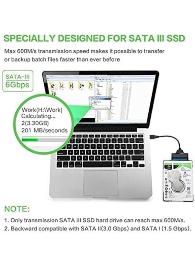 VIUAUAX USB 3.0 to SATA 2.5" SSD HDD External Hard Drive Adapter Data Cable.Supports 2.5" SATA HDD or SSD hard drive. - Image 5