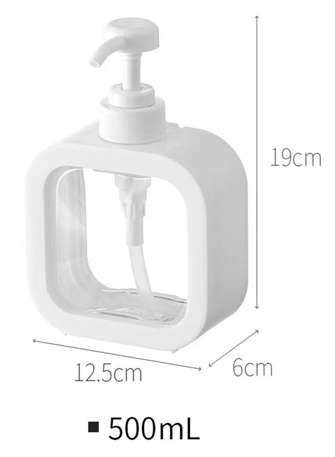 Kutis 1-Piece Simple Clear Soap Dispenser White 12.5 x 5 x 17.5 Centimeter  - Image 5