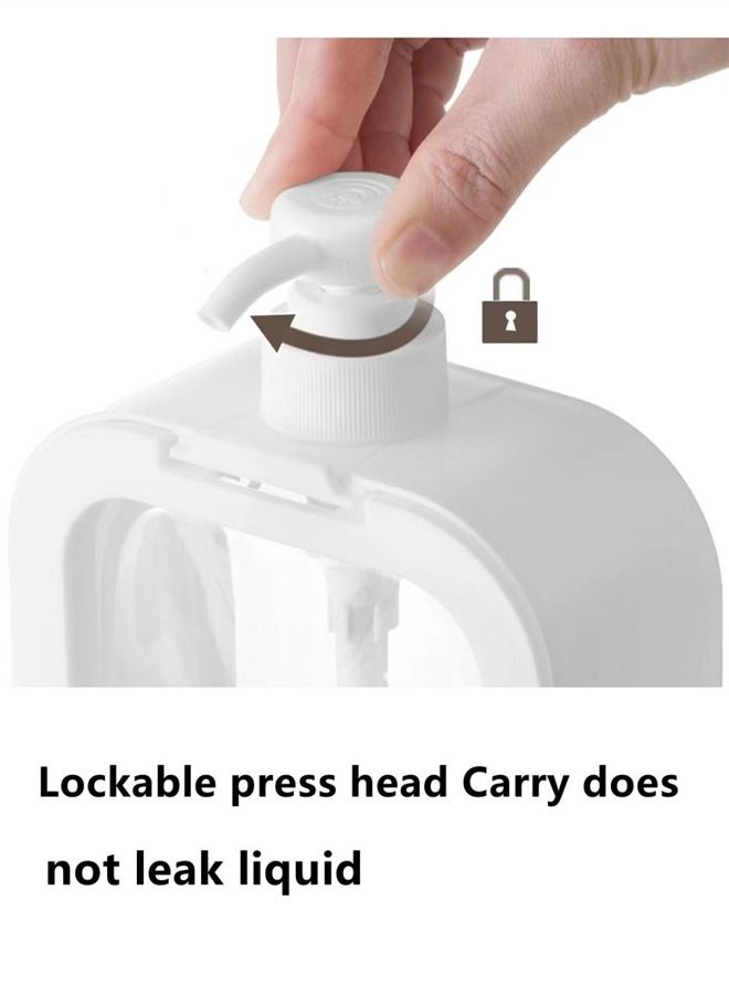 Kutis 1-Piece Simple Clear Soap Dispenser White 12.5 x 5 x 17.5 Centimeter  - Image 3