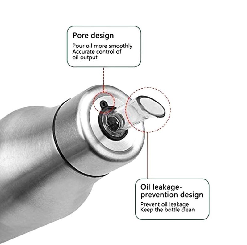 CELLEBII Oil Dispenser Bottle Oil Pourer Dispensing Bottles Stainless Steel Olive Oil Dispenser Leakproof Kitchen Oil Vinegar Cruet1000ml - Image 3