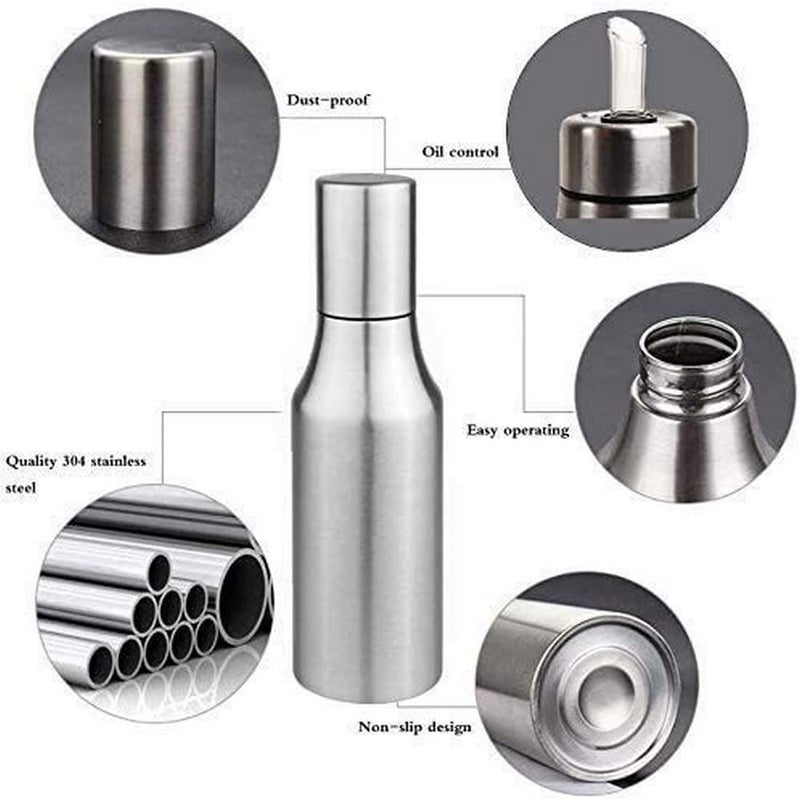 CELLEBII Oil Dispenser Bottle Oil Pourer Dispensing Bottles Stainless Steel Olive Oil Dispenser Leakproof Kitchen Oil Vinegar Cruet1000ml - Image 4