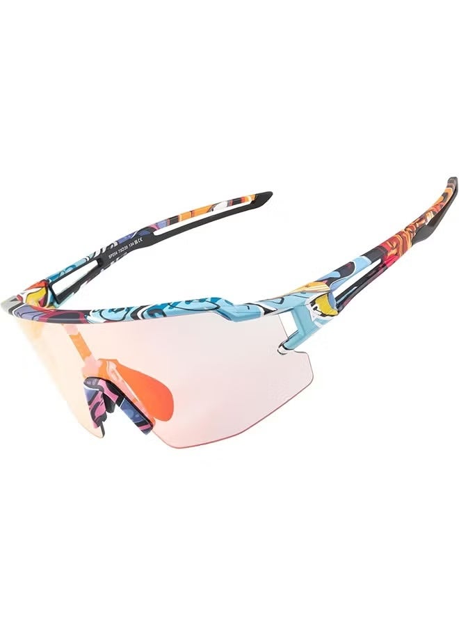 روكبروز نظارات شمسية رياضية فوتوكرومية من ROCKBROS للرجال والنساء لركوب الدراجات وحماية من الأشعة فوق البنفسجية - Image 1