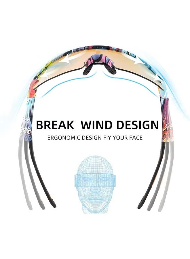 روكبروز نظارات شمسية رياضية فوتوكرومية من ROCKBROS للرجال والنساء لركوب الدراجات وحماية من الأشعة فوق البنفسجية - Image 4