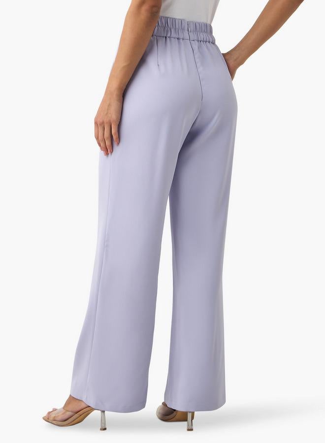 2Xtremz Tailored Fit Wide Leg Pants with Button Detail - Image 3