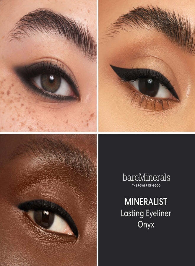 bareMinerals Mineralist Lasting Eyeliner – Onyx | Long-Wear Waterproof Creamy Retractable Pencil Eyeliner with Avocado Oil & Aloe Vera – 0.35 g - Image 2