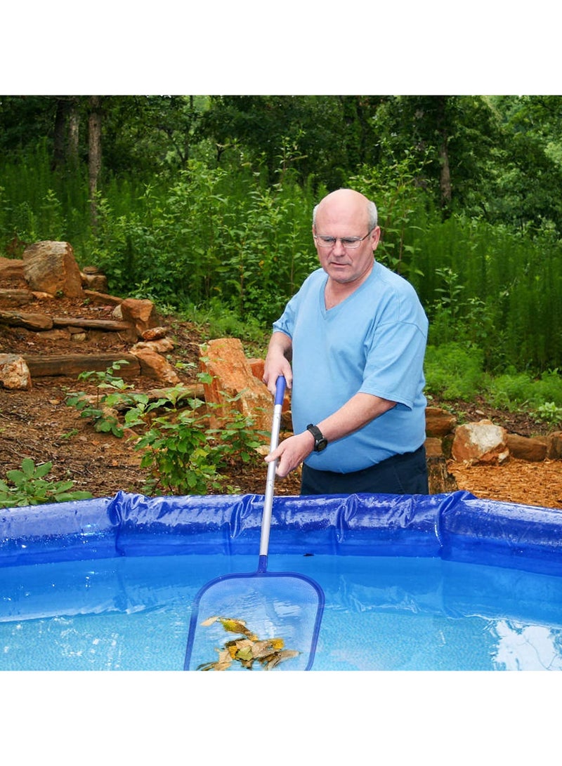 غنافوتو شبكة تصفية حمام السباحة 160 سم، شبكة أوراق حمام السباحة ذات الشبكة الدقيقة، شبكة تصفية الأوراق مع عمود توصيل من 5 أقسام لحوض السباحة في الحديقة وحوض الاستحمام الساخن والنافورة وحوض السمك - Image 5