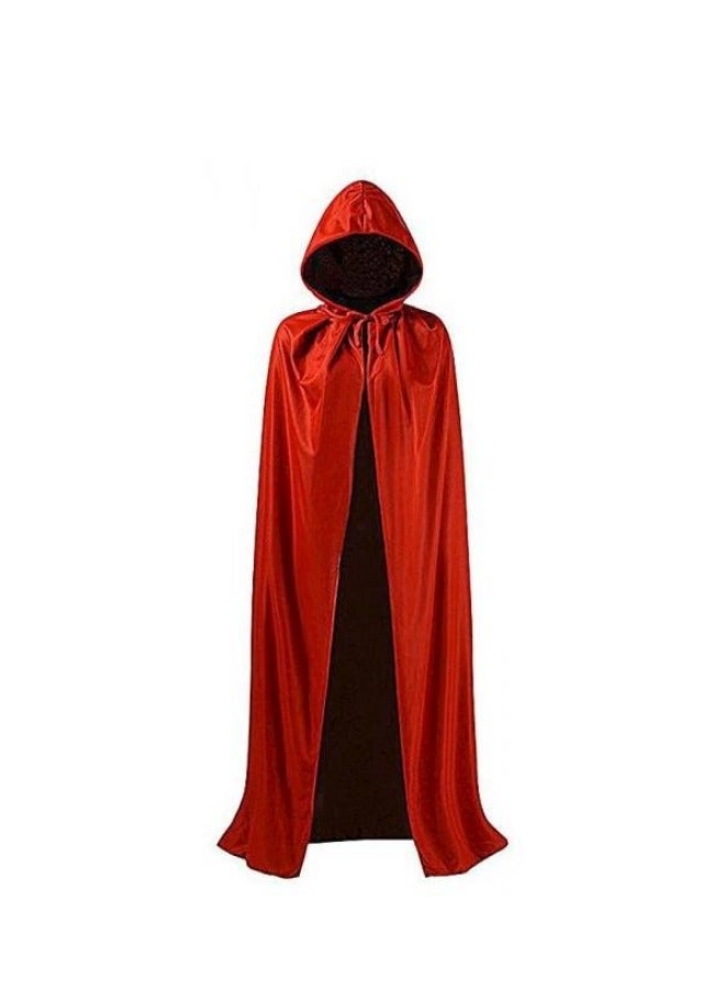 Red Hooded Cloak Costume - Image 1